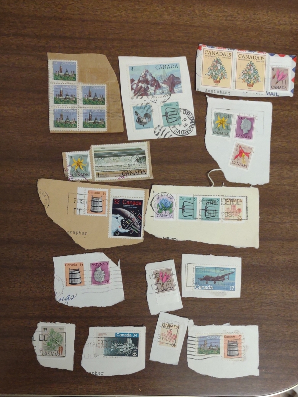 Vintage Canadian Postal Stamps